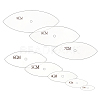 8Pcs 8 Sizes Transparent Acrylic Reusable Drawing Template for DIY Scrapbooking DIY-UN0006-32A-1