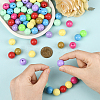 100Pcs Opaque Acrylic Beads OACR-PA0001-31B-3
