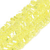 Electroplate Transparent Glass Beads Strands EGLA-Q139-01A-A16-1