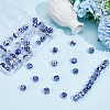 60Pcs 10 Styles Handmade Blue and White Porcelain Beads Strands PORC-PA0001-41-4