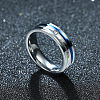 Valentine's Day Titanium Steel Cubic Zirconia Finger Ring RJEW-BB18930-8-5