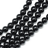 Synthetic Black Stone Bead Strands X-G-R345-10mm-35-1-1