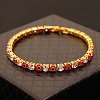 Brass & Clear Cubic Zirconia & Resin Evil Eye Tennis Bracelets for Women FS-WG6CA97-19-1