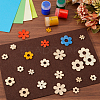 100Pcs Wooden Cabochons WOOD-SC0001-72-4