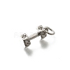 Brass Micro Pave Cubic Zirconia Charms KK-P295-19P-2