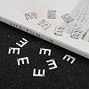 Tarnish Resistant 304 Stainless Steel Letter Charms STAS-O072-E-5