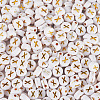 500Pcs Plating Acrylic Beads PACR-TADJ0001-01X-2