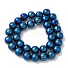 Electroplated Synthetic Magnetic Hematite Beads Strands G-I364-K01-01-2