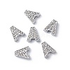 Alloy Initial Slide Charms with Grade A Rhinestones ALRI-R032-A-FF-3