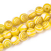 Handmade Millefiori Glass Round Beads Strands LK-R004-93D-1