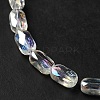 Transparent Electroplate Glass Beads Strands EGLA-F150-AB01-4