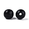 Spray Painted Round Natural Schima Wood Beads WOOD-A018-14mm-03-2