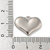 304 Stainless Steel Stamping Blank Tag Heart Pendants STAS-G218-08P-04-3