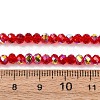 Electroplate Transparent Glass Beads Strands EGLA-A046-01A-08-4