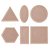 6Pcs MDF Wood Ceramic Clay Craft Mold Set DIY-WH0349-400A-1