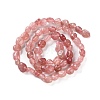 Natural Strawberry Quartz Beads Strands G-P497-01C-43-3