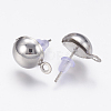 Iron Stud Earring Findings IFIN-F136-10mm-08P-2