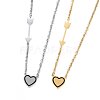 304 Stainless Steel Pendant Necklaces NJEW-H497-02-1