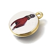 Printed Brass Pendants KK-CBAE379-01G-D-2