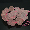 Natural Gemstone Rose Quartz Rough Nuggets Bead Strands G-E219-04-2