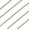 Brass Coated Iron Flat Cable Chains CH-TAC0007-01AB-3