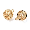 Brass Micro Pave Clear Cubic Zirconia Pendants KK-D261-01G-07-2