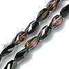 Transparent Electroplate Glass Beads Strands GLAA-K064-03A-HP01-1