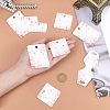 200 Pcs 4 Styles White Cardboard Display Cards CDIS-CA0001-13-3