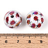 Printed Opaque Acrylic Beads MACR-T048-05C-3