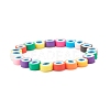 4Pcs 4 Style Handmade Polymer Clay Heishi Beads Stretch Bracelets Set BJEW-JB07511-6
