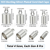32Pcs 4 Style Brass Cord Ends KK-BBC0010-91S-2