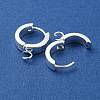 201 Stainless Steel Huggie Hoop Earrings Findings STAS-A167-01S-S-2