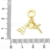 Brass Micro Pave Cubic Zirconia Pendants KK-D325-17G-3