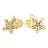 Brass Micro Pave Cubic Zirconia Pendants KK-P236-31G-1