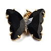 Brass Micro Pave Clear Cubic Zirconia Pendants ZIRC-P079-A01-15-1
