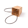 Trapezoid Kraft Paper Gift Bags with Plastic Haddles CARB-P007-A02-A-4