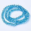 Electroplate Glass Beads Strands X-EGLA-A034-T8mm-A13-2