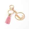 Alloy Rhinestone Keychain KEYC-WH0018-35J-2