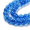 Crackle Glass Round Bead Strands CCG-C001-01B-03-4