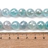 Electroplated Natural Agate Beads Strands G-B191-A07-10mm-14-5