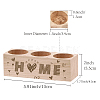 3 Hole Wood Candle Holders DIY-WH0375-003-2
