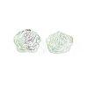 Electroplate Transparent Glass Beads Strands EGLA-N056-02A-09-3