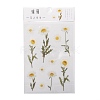 Flower Pattern Waterproof Self Adhesive Hot Stamping Stickers DIY-I063-03-1