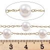 Handmade Round ABS Imitation Pearl Beaded Chains CHS-P019-09E-G-2