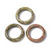Natural Unakite Plain Band Ring RJEW-P044-01B-05-1