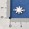 925 Sterling Silver White Enamel Daisy Flower Connector Charms STER-F059-07S-3