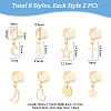8 Pairs 8 Style 304 Stainless Steel Cuff Earrings EJEW-UN00004-3