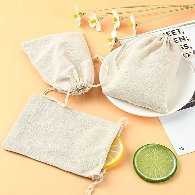 Cotton Packing Pouches Drawstring Bags ABAG-R011-13x18-1