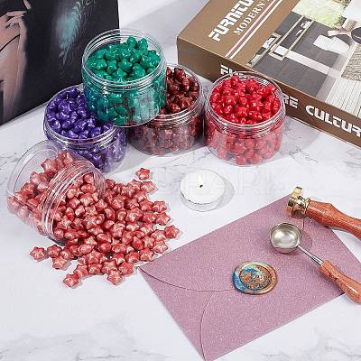 Sealing Wax Particles Kits for Retro Seal Stamp DIY-CP0003-54N-1
