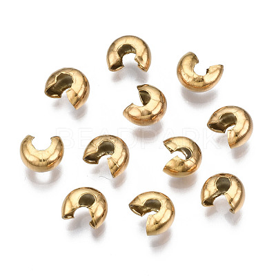 304 Stainless Steel Crimp Beads Covers STAS-S117-012C-1
